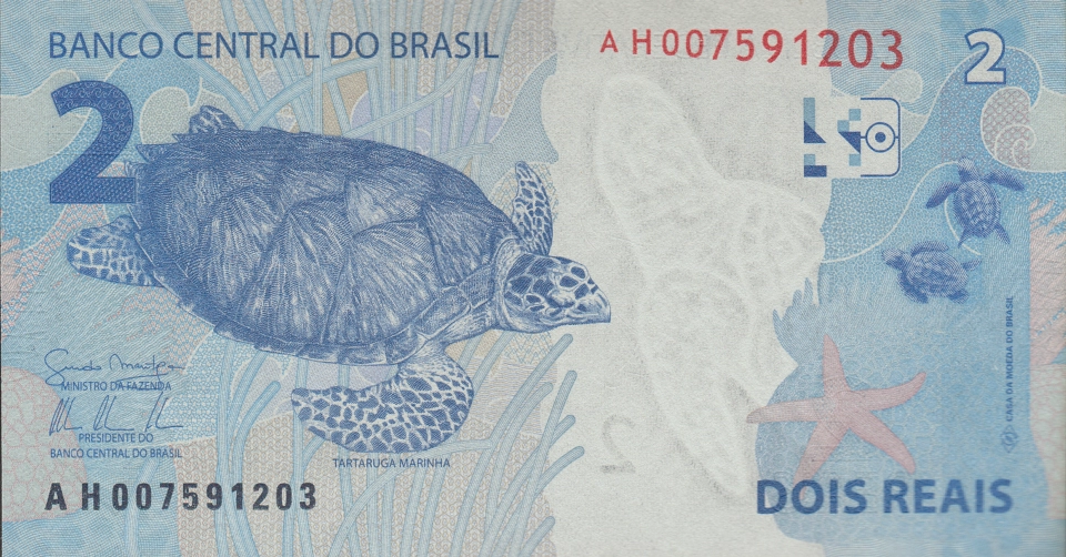 Imagem do verso da cédula