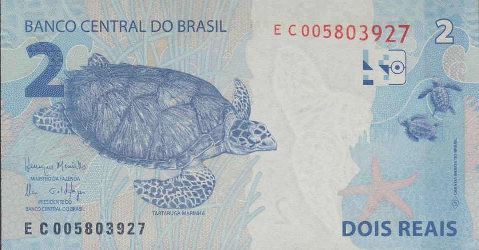 Imagem do verso da cédula
