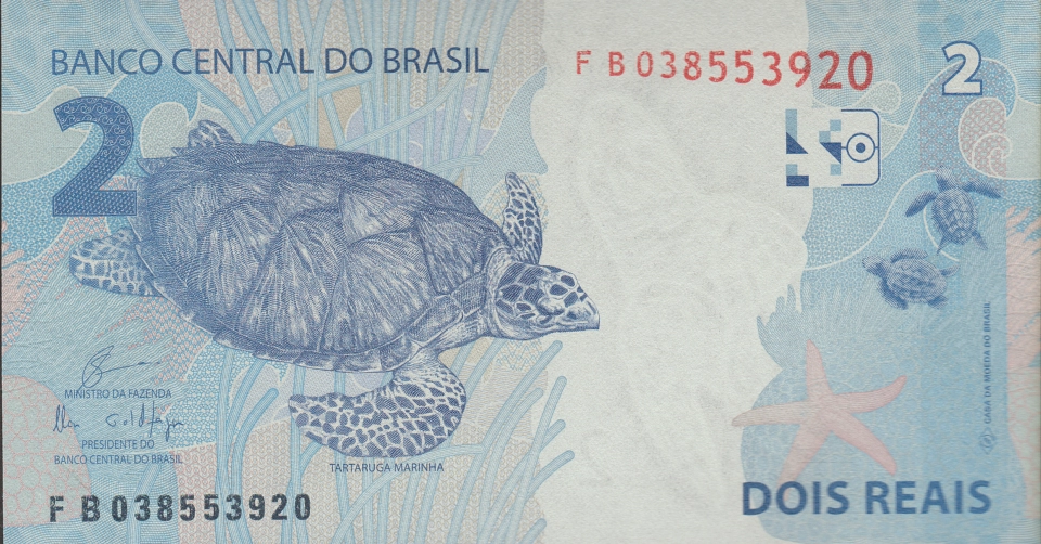 Imagem do verso da cédula